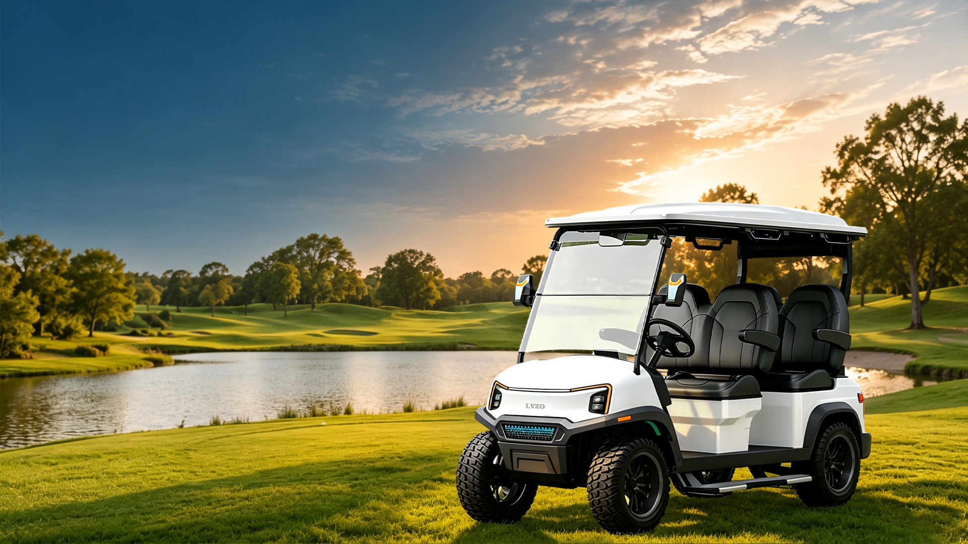 2026 street legal 72V lithium LSV 4 forward facing golf cart with LED lights