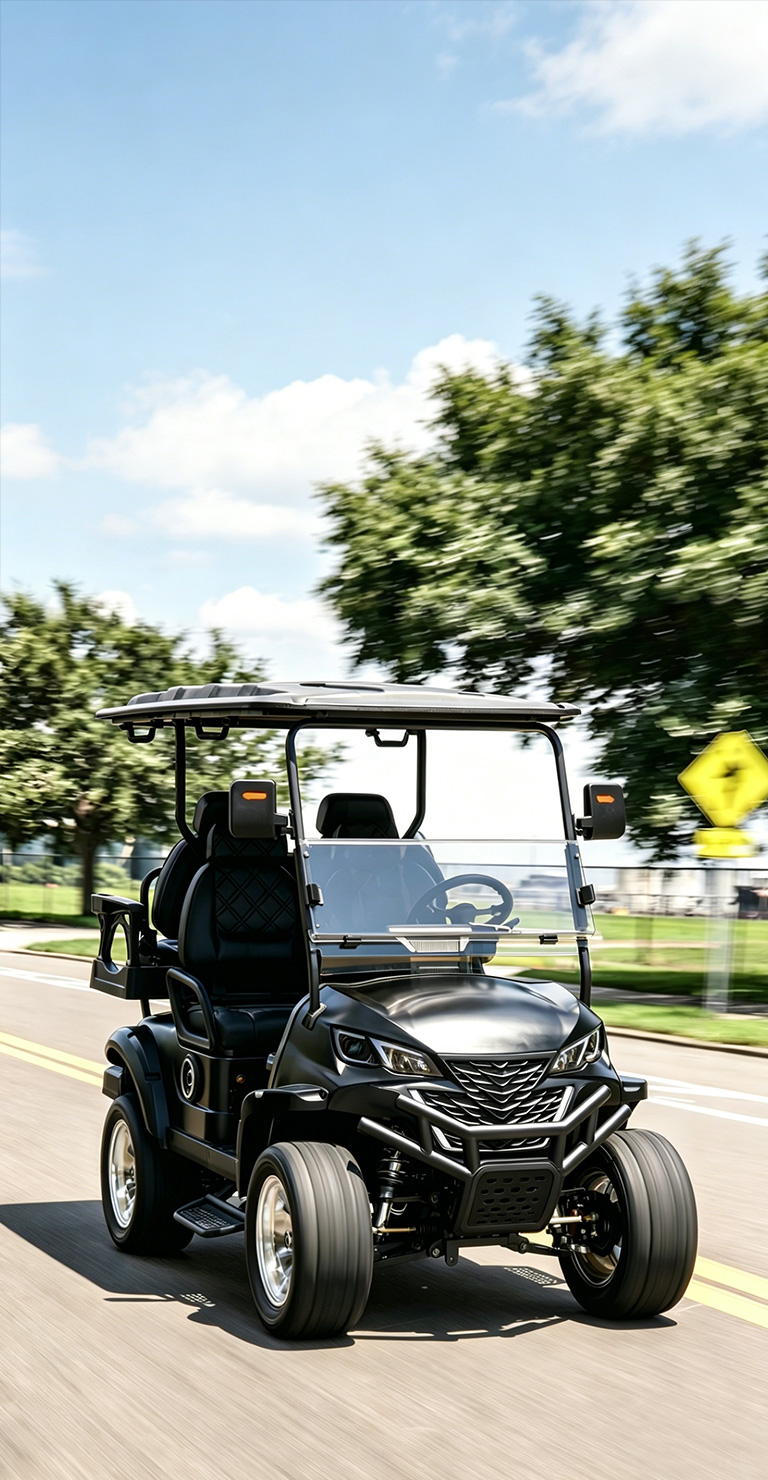 Electric golf cart 2 4 6 8 seater with shark LED headlights