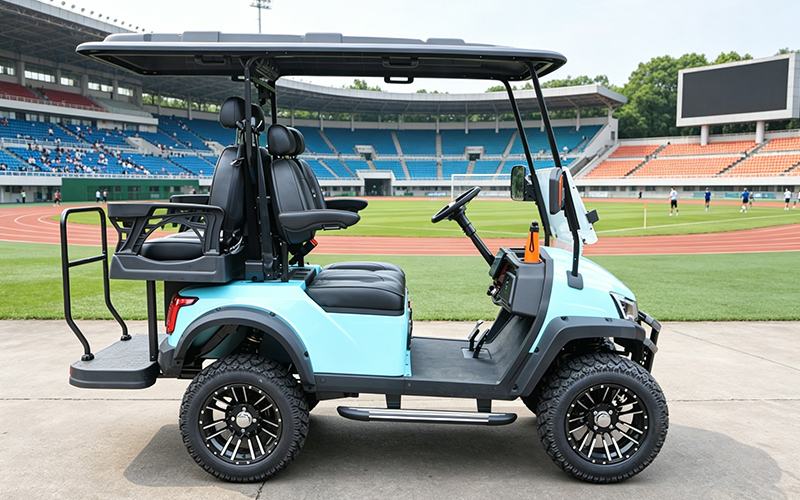 4-seater lifted electric golf car for stadium event mobility